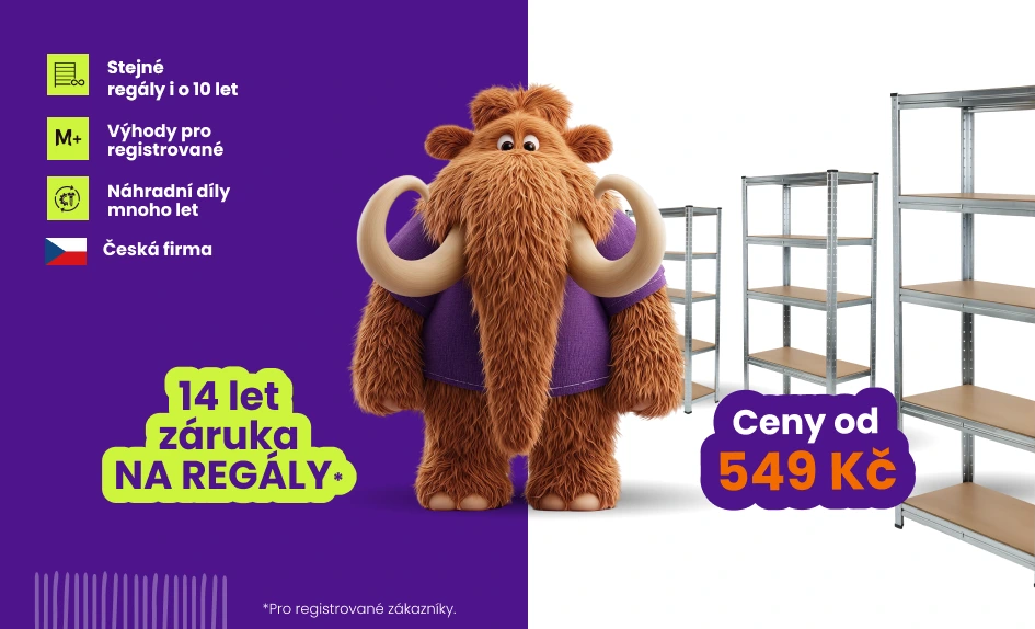 Mamutex regály - Chci regál. Chci spoustu regálů